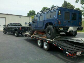 Arriving at Quarter Mile Muscle Inc. for some Restoration and Custom Paint work done. Call (704)664-9544 for all your H1 needs!