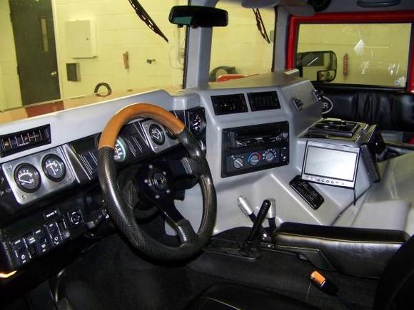Custom leather interior...all factory materials from AMGeneral