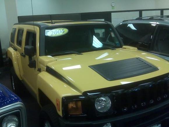 At the dealership, doesn't the paint look light inside.