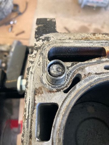 If the dowel pin gets in your way, removing the broken stud can be a little tricky, but still doable.  