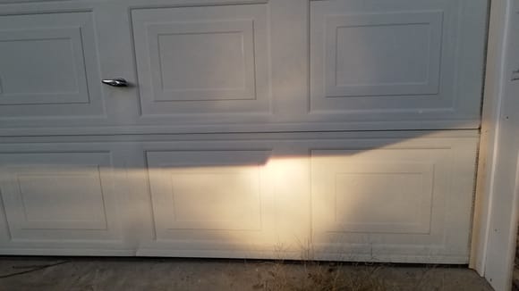 Beam on garage door