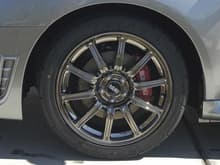 Black chromed 2004 STI wheel