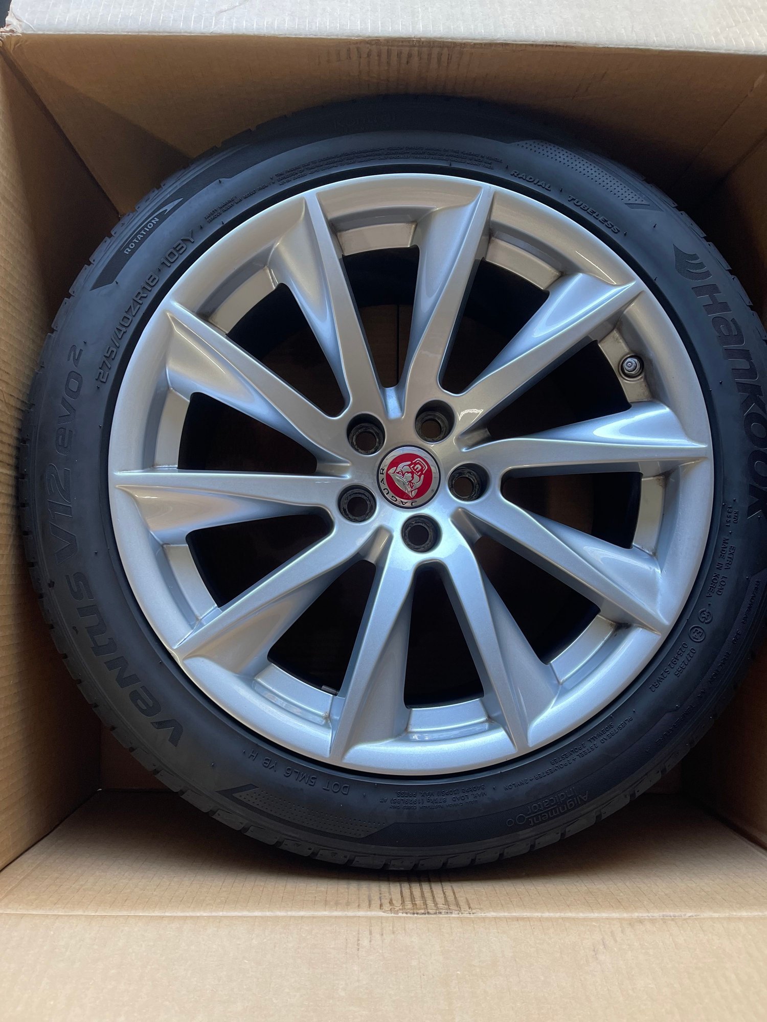 Wheels and Tires/Axles - Full Set Stock 18" Jaguar F-Type Wheels with Ventus V12 Tires + Motorsport Spacers - Used - 2016 to 2021 Jaguar F-Type - Fullerton, CA 92832, United States