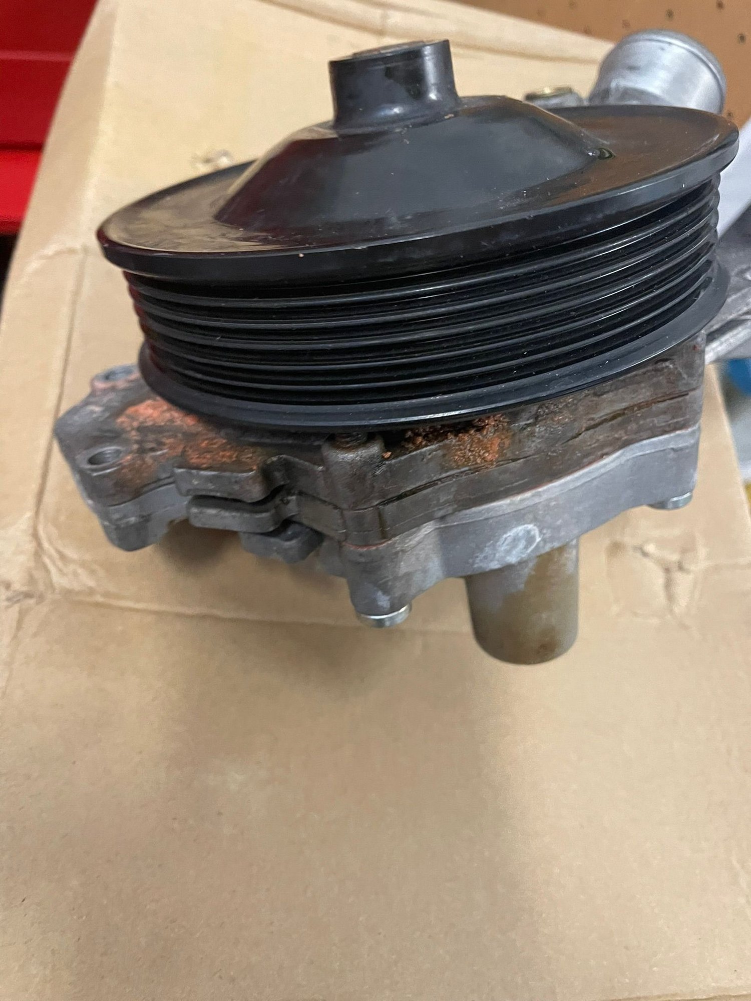 See the coolant stains? 