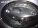 Headlamp lens cleaner