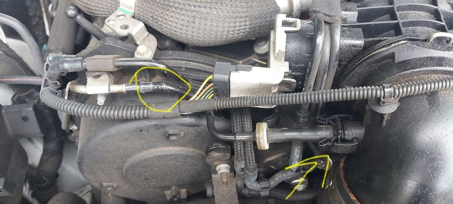 Pipe circled has split and cannot find part number 