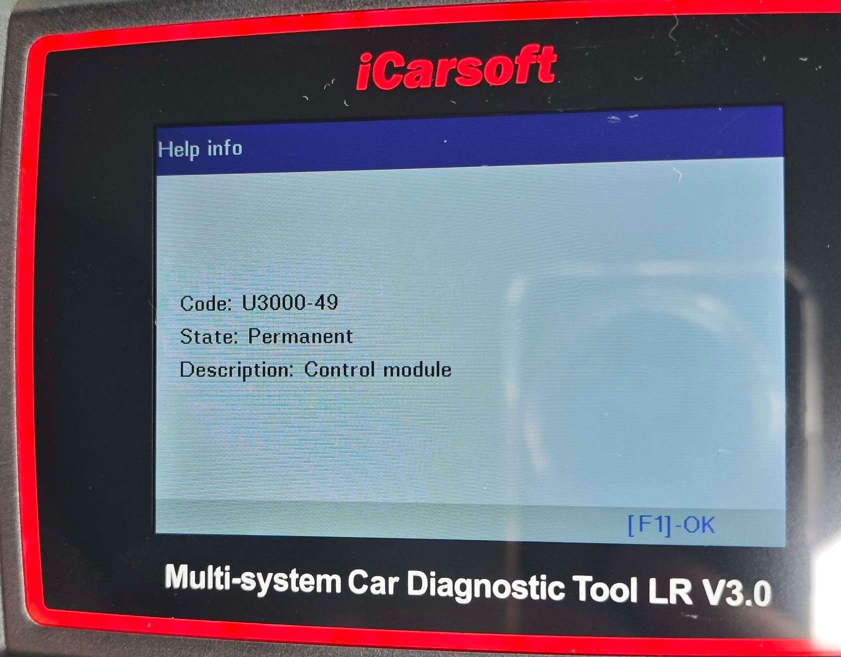U3000-49 Permenant Control Module Fault