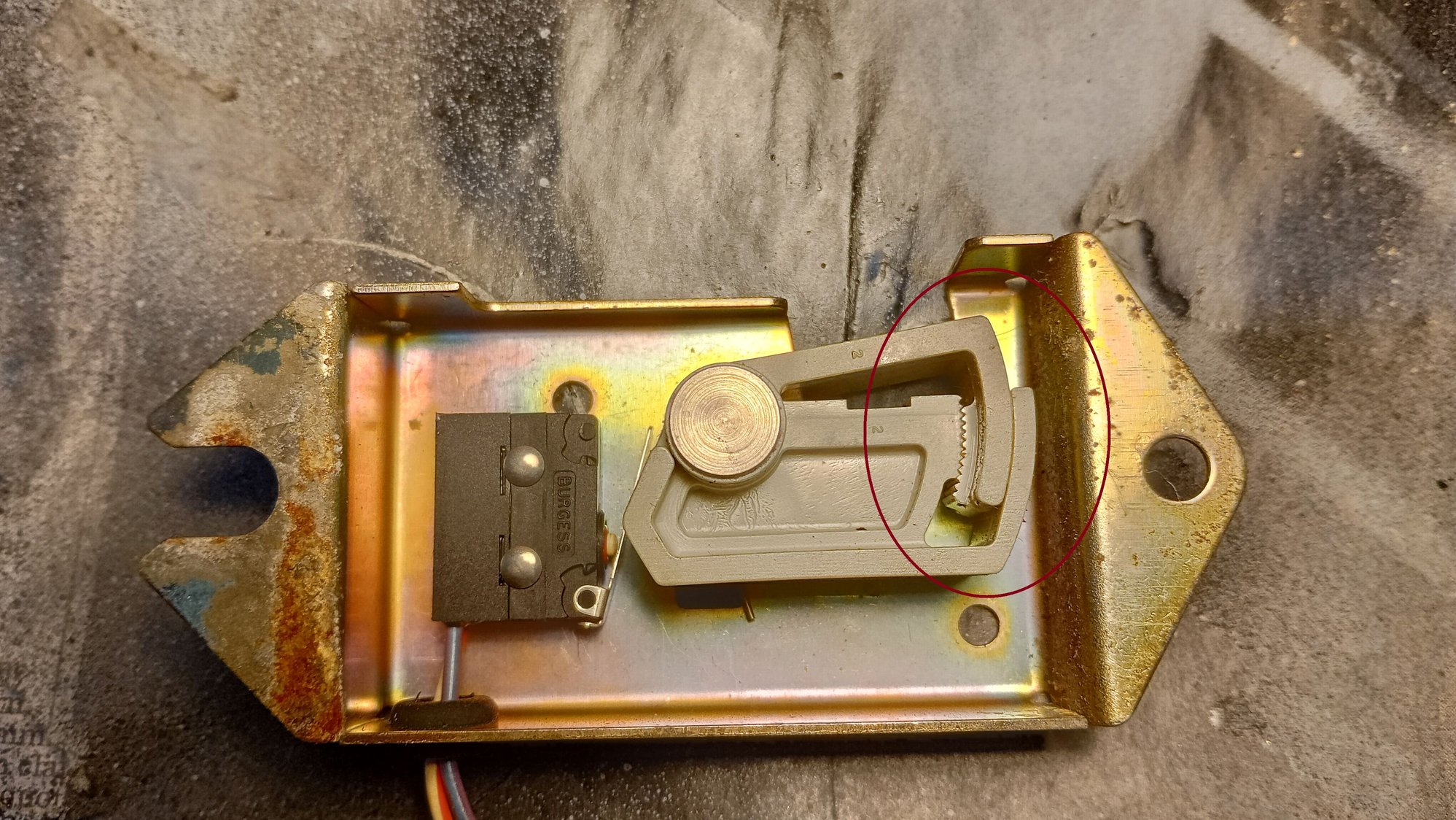 Brake switch adjustment ratchet mechanism