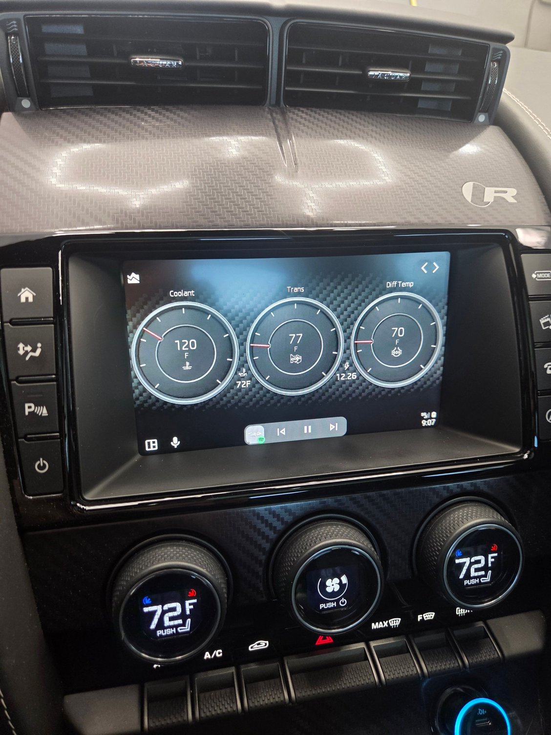 Gauge setup on android auto.