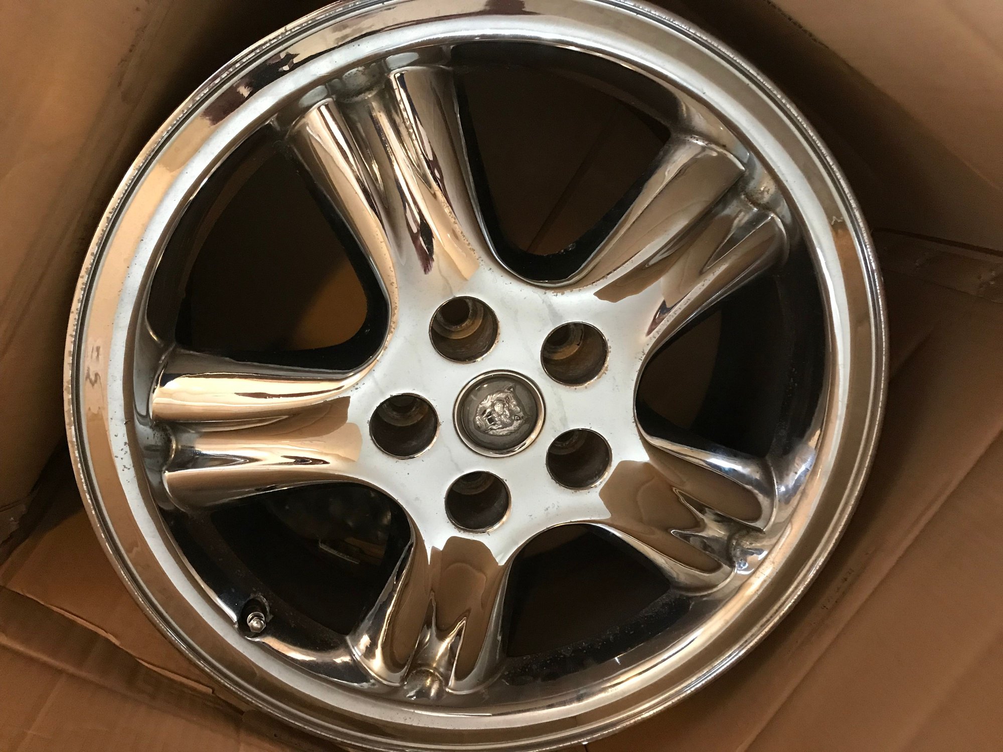 Wheels and Tires/Axles - X308 Penta Rims 18"X 8" Chrome - Used - 1998 to 2003 Jaguar XJ8 - 1995 to 2003 Jaguar XJR - 1995 to 2003 Jaguar Vanden Plas - 1995 to 1997 Jaguar XJ6 - Puyallup, WA 98374, United States