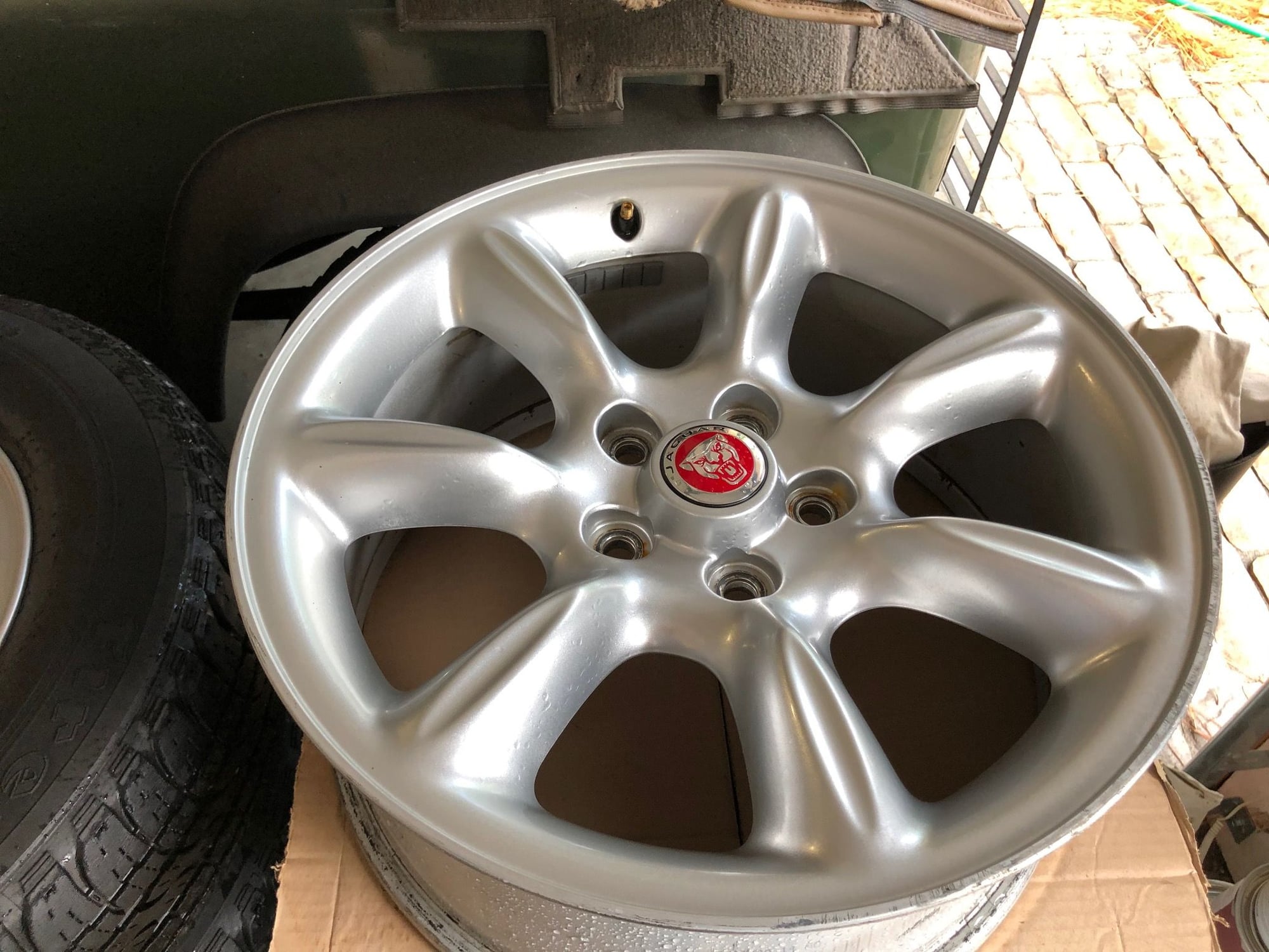 Wheels and Tires/Axles - Fs: 5 jaguar xj8 oem factory 18' wheels rims gloss black xjr asteroid xj6 xk8 5x120 - Used - 1998 to 2003 Jaguar XJR - Clearwater, FL 33759, United States