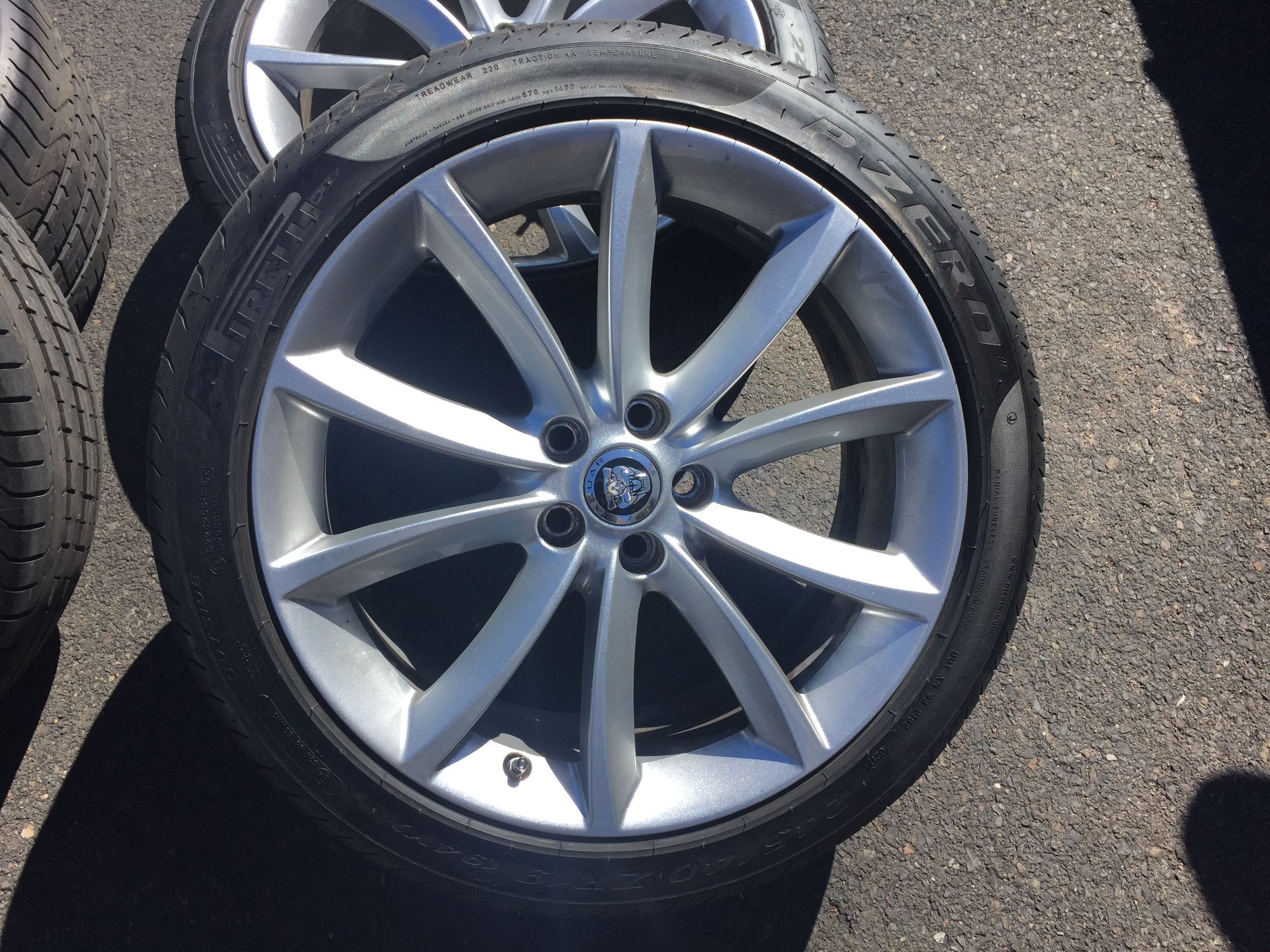 Wheels and Tires/Axles - F-Type 19" Propellers Silver w/PZeros @ 14k wear w/TPMS and Center Caps: Make Offer - Used - 2014 to 2020 Jaguar F-Type - Jamison, PA 18929, United States