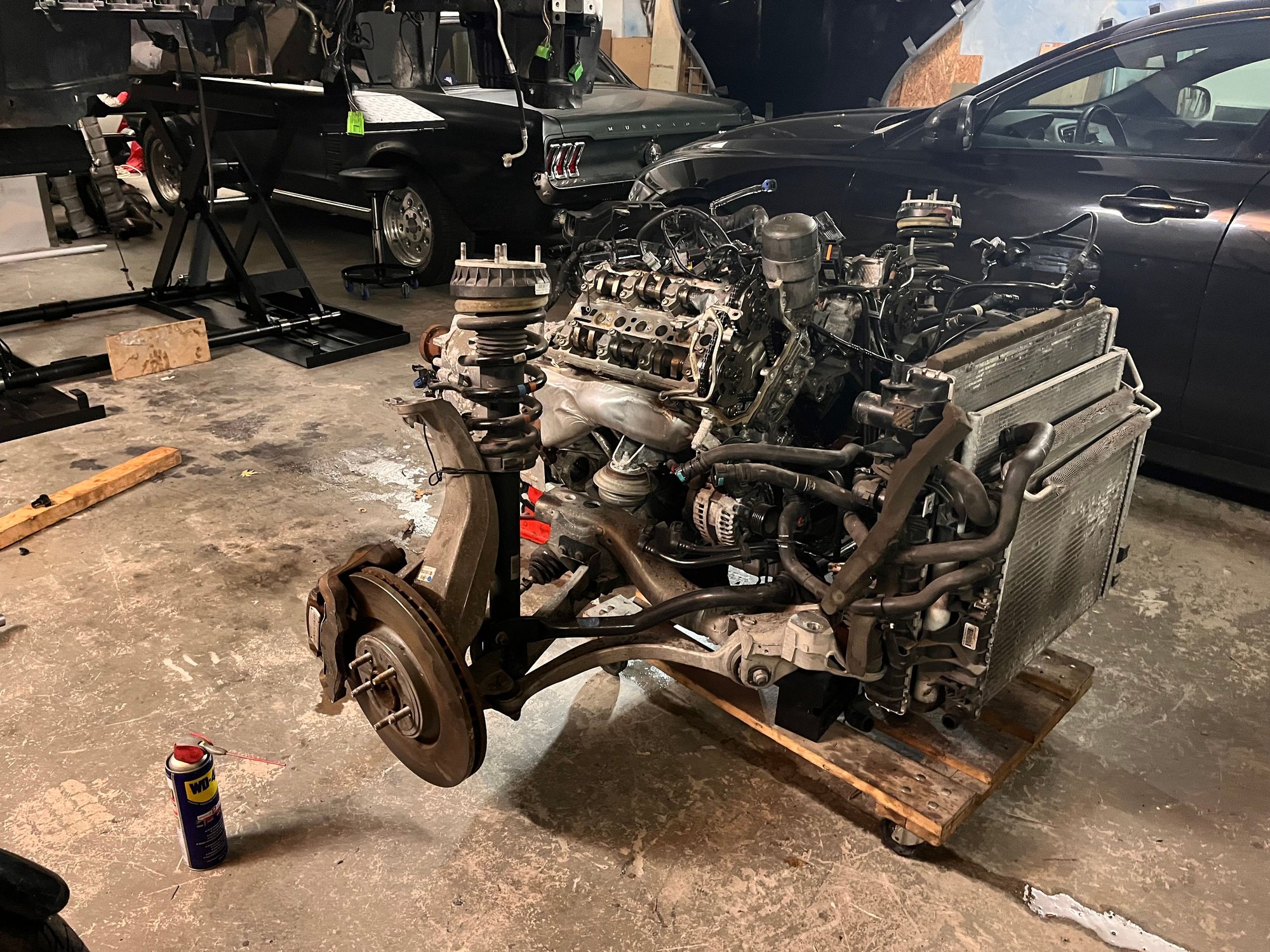 Just out of the car, still in it�s subframe