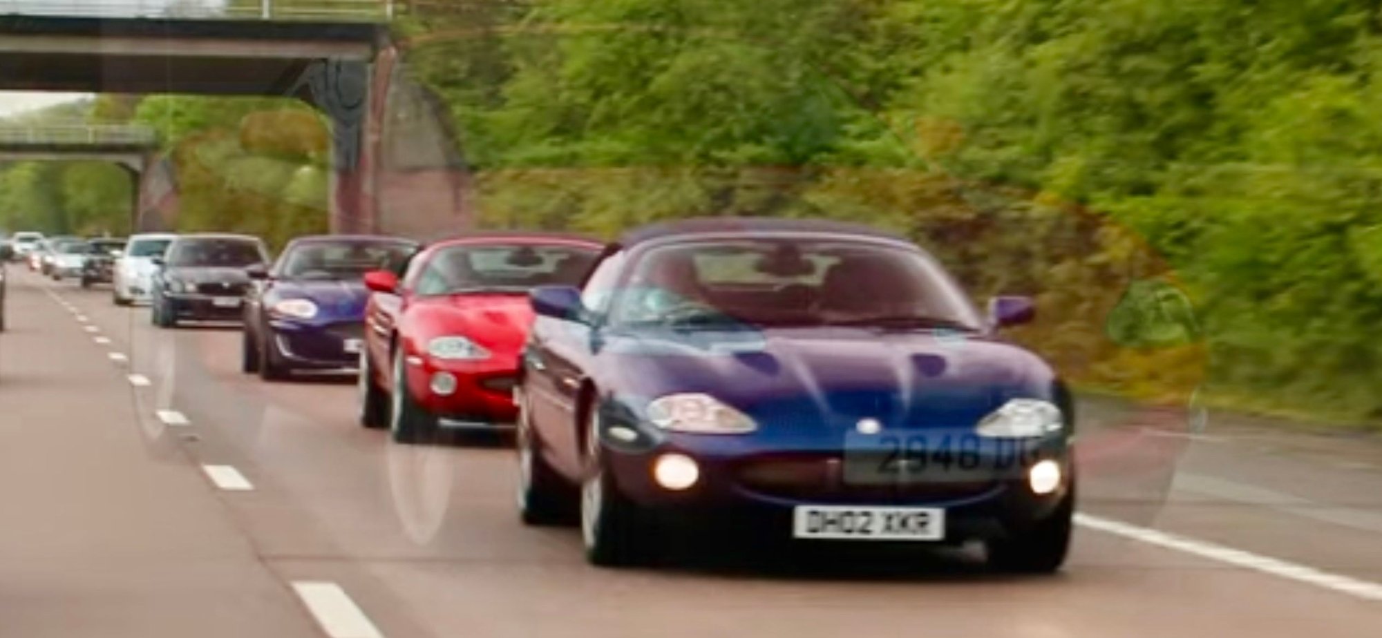 Jag convoy for an event at the British Motor Museum