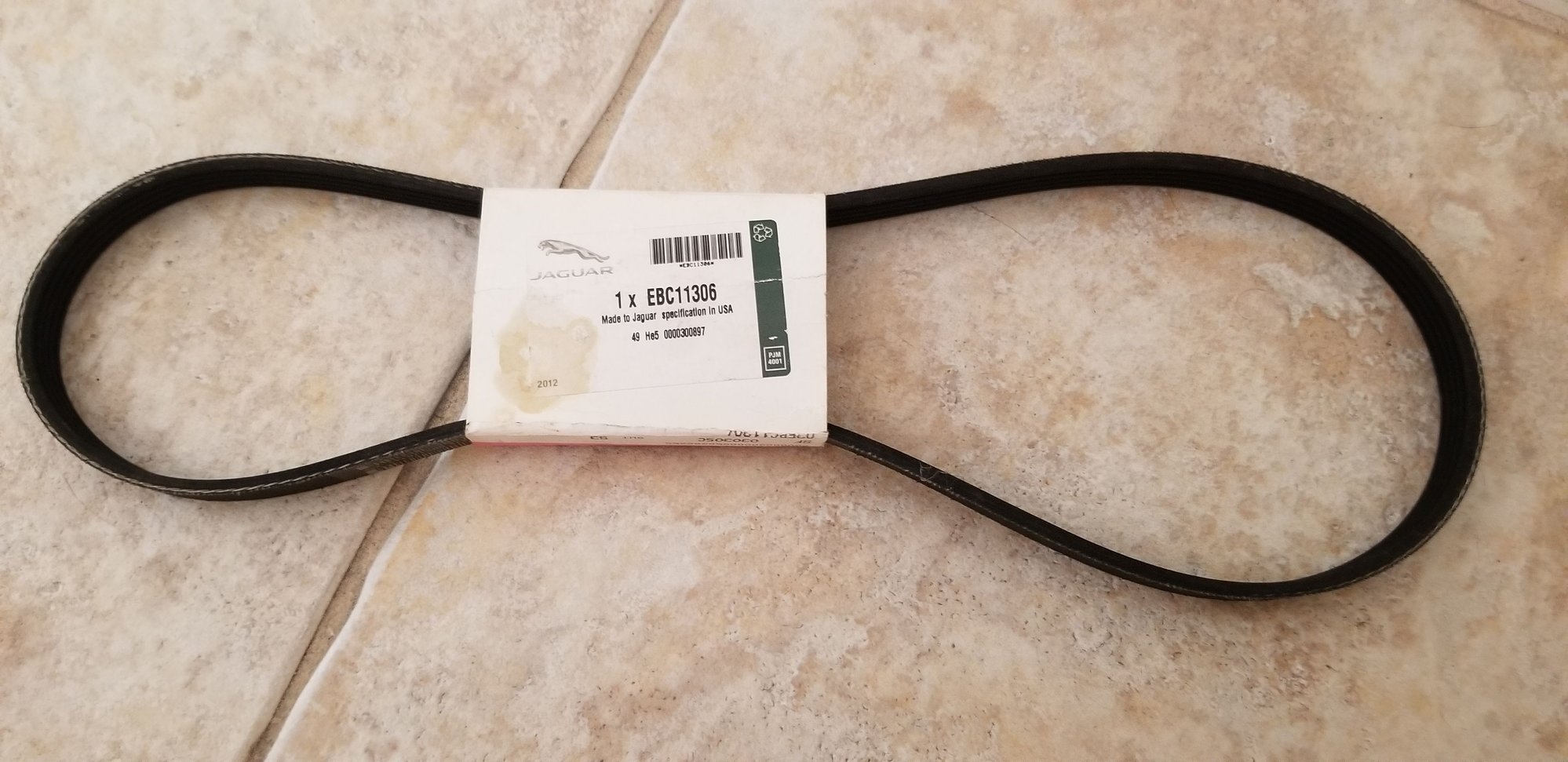 Engine - Intake/Fuel - OEM 93-97 XJ6 4.0L-L6 Serpentine Drive-Alternator Belt EBC11306 - New - 1995 to 1997 Jaguar XJ6 - San Diego, CA 92121, United States