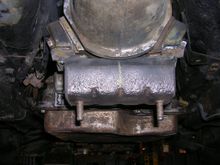 Rear trans mount, second try. Came from a Chevy 4x4, oh well it was free.