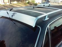 1986' caprice wagon estate roof rack fits like its stock looking...needs a cargo black cat rack on it or reese...for camping fishing and more service lights...lil game of throwns sticker...