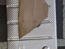 cardboard template and muffler heat shield