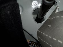 Phone was tilted sideways a little.  The large gap where the strut goes in is towards the top of the car.