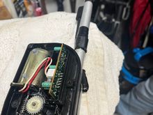 In trying it to feed the saw-toothen cable from the bottom, the aluminum tube that houses the retracted mast wont budge so I can  feed it in. Ideas?