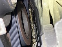 Oil or something has definitely leaked down there. 