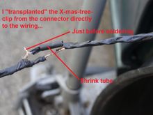 Next drastic measure: bypassing red/brown wire from where the connector was before to just before the big blue connector (I measured and I confirmed in the electric diagram, that red brown wire goes to pin 15 in the big blue connector)