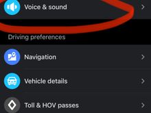 Select Voice and sound