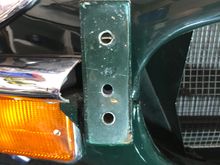 Bumper post after drilling