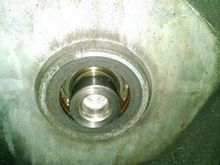 Here's the front end of the crankshaft. 