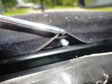 #6 3/8 pan head sheet metal screw securing trim to door shell