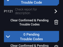 First error code after reconnecting the battery 