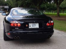 2005 XKR Ebony Coupe with "Victory-Edition"
LED Tail Lights...as Viewed from a Porsche