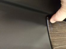 Rear driver trim pushed in. Goes about 3/8" into door card but takes a lot of force.