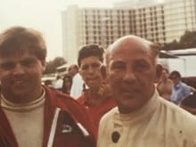 Sir Sterling Moss and Myself sharing the podium at the 1986 Vintage speed week In the Bahama’s. 