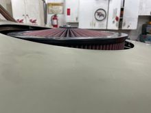 Sticks out 1 5/8' on the front edge.  Turned out to be lower than i expected