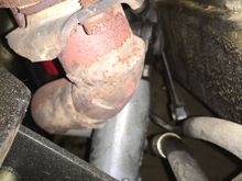 2" from Rams Horn manifold around steering rack.