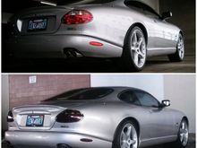 before/after taillight tint