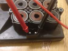 Testing resistance to the power connectors