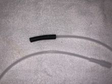 Rubber hose (~0.4-in. OD, ~0.2-in. ID) placed on 6 mm pump-inlet hose. Diameter of engine extraction tube is ~0.3 in. (~8 mm).