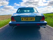 Rear view of my jaguar XJ6 Series 3 - 4.2L in the English Countryside