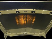 Lighted Fiberglass sound deadening backed Hood Liner