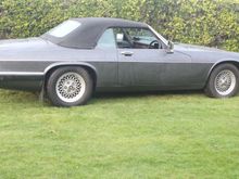 50 Shades my Grey XJS covered in a residue of White Polish and as such looking nothing less than blinking awful