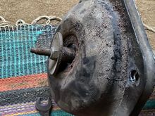 Old bushings completely crumbled and fallen off