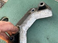 The Bump Stop removed and showing the heavy corrosion on the aluminium that had virtually dislodged the rubber bar one or two small spots.