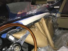 I made a plaster mold of the passenger dash top, specifically, to duplicate the curve to be inverted and used for my drivers cubby.