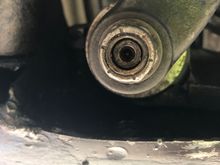 Lock nut on the Tie rod.