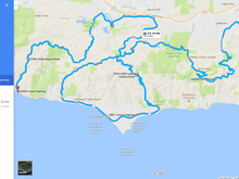 This route starts off of Topanga Canyon/PCH and goes through Mulhollnad Hwy, Stunt Rd, Schueren Rd,  Pluma Rd, Las Virgenes Rd, Mullholland Hwy, Kanan Dume Rd, Latigo Canyon Rd, PCH, Decker Rd, Encinal Canyon Rd, Kanan Rd, Agoura Rd, Lindero Canyon Rd, Triunfo Canyon Rd, S Westlake Blvd, Westlake Blvd, Mullholland Hwy, Little Sycamore Canyon Rd, Yerba Buena Rd, and finally Finishing off for drinks and food at Neptunes Nest!

LOTS OF TWISTS, TURNS, and pretty sights!