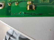 A closr view of the broken track