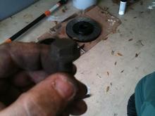 Bolt @ rear of caliper
