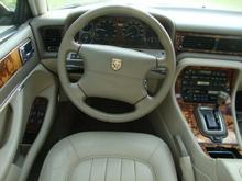 96 Jaguar XJ6 Interior, cockpit, drivers position.